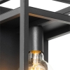 Industriële wandlamp zwart met rek - cage rack