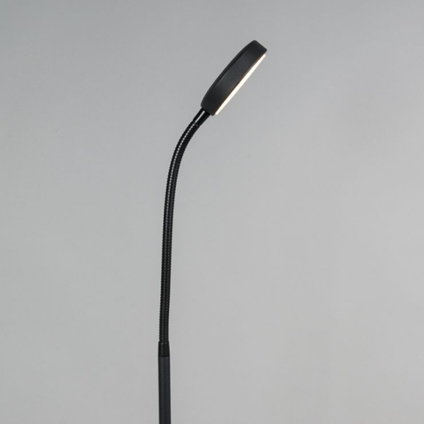 Moderne vloerlamp zwart incl. Led verstelbaar - trax