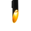 Moderne wandlamp zwart met gouden binnenkant 5