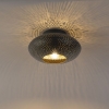 Oosterse plafondlamp zwart met goud 25 cm - radiance