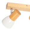Plafondspot hout en wit 2-lichts verstelbaar - thorin