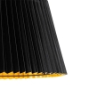 Vloerlamp zwart met zwart plisse kap en verstelbare arm - ladas deluxe