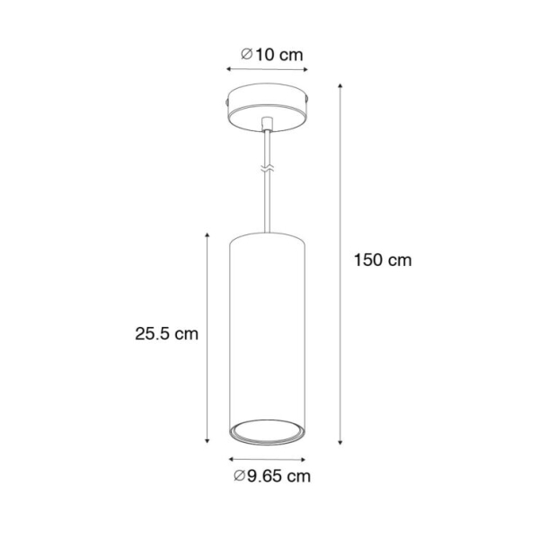 Design hanglamp donkerbrons - tubo