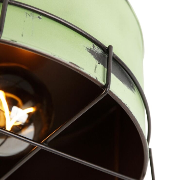 Industriële plafondlamp groen 35 cm - barril