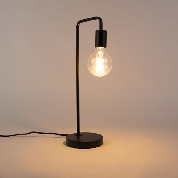 Moderne zwarte tafellamp - facil