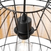 Oosterse hanglamp zwart met rotan 38 cm - emir