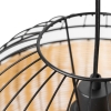 Oosterse hanglamp zwart met rotan 38 cm - emir