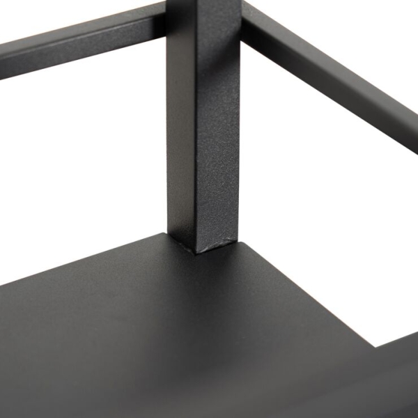 Smart industriële vloerlamp zwart incl. Wifi g95 - cage rack