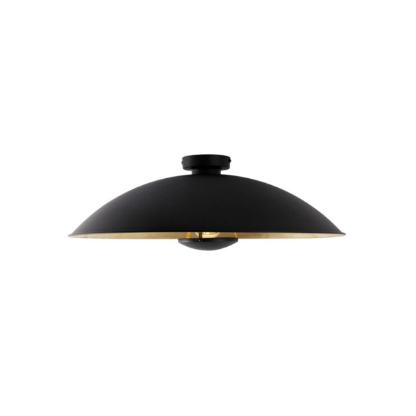 Smart plafondlamp zwart met goud 60 cm incl. Wifi a60 - emilienne