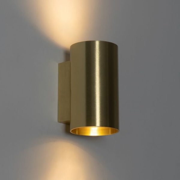 Smart wandlamp goud rond incl. 2 wifi gu10 sandy 14