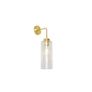 Art Deco wandlamp goud met glas - Laura