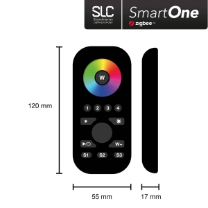 The Light Group SLC SmartOne ZigBee afstandsbed. 4kanaal RGB RGBW