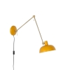 Retro wandlamp geel met brons - milou