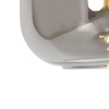 Smart hanglamp zwart met goud en smoke glas incl. Wifi g95 - zuzanna