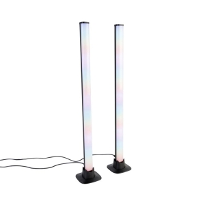 Tafellamp zwart incl. LED met afstandsbediening en RGB - Arnold