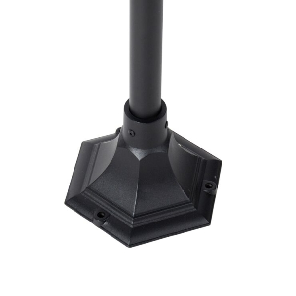 Smart staande buitenlamp zwart 170cm incl. Wifi st64 - new orleans
