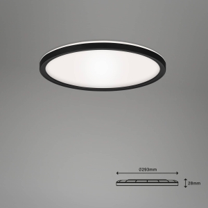 Briloner LED plafondlamp Slim S dimbaar CCT zwart Ø 29 cm