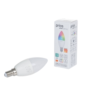 Prios Slimme LED lamp E14 4.9W RGB Tuya WLAN mat CCT