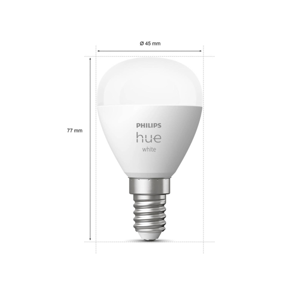 Philips Hue White LED druppellamp 2 X E14 5