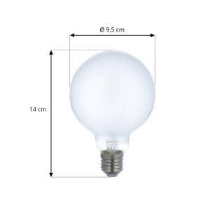 Prios Smart LED lamp set van 3 E27 G95 7W mat Tuya