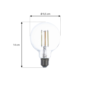 Prios Slimme LED lamp E27 G95 7W ZigBee helder 3st