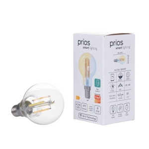 Prios Smart LED druppellamp set van 2 E14 4.2W CCT helder Tuya