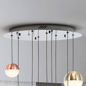 Schuller Valencia LED hanglamp Sphere meerkleurig 9-lamps