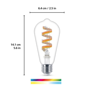 WiZ ST64 LED filament lamp WiFi E27 6