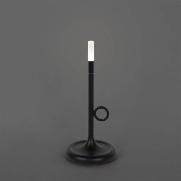 Buiten tafellamp zwart incl. Led met touch dimmer oplaadbaar - sjarel
