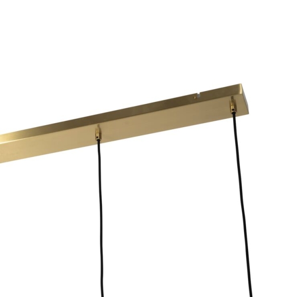 Art deco hanglamp goud met glas 4-lichts - laura