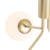 Art deco hanglamp goud met opaal glas 3-lichts - coby