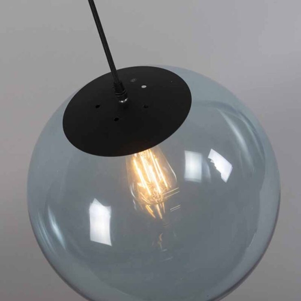 Art deco hanglamp grijs 35 cm - pallon
