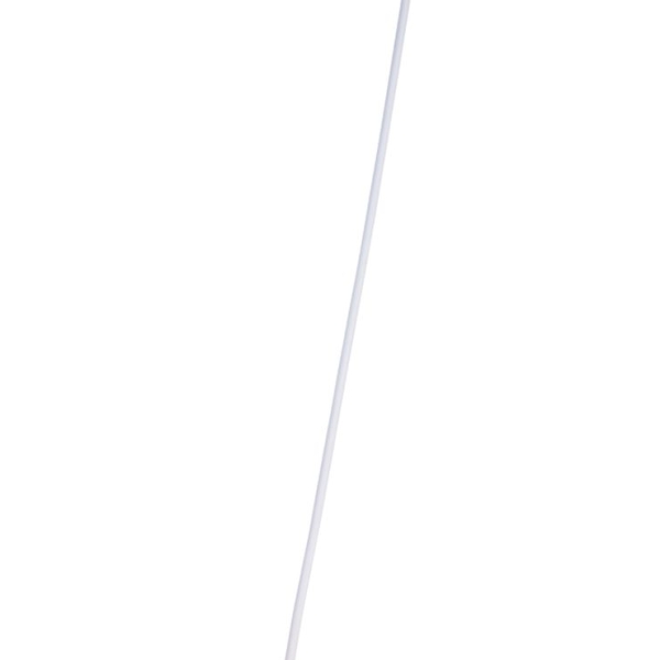 Art deco hanglamp wit met koperen kap 50 cm - pendel
