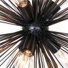 Art deco hanglamp zwart 6-lichts - broom