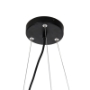 Art deco hanglamp zwart met smoke glas 12-lichts - david