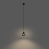 Art deco hanglamp zwart met smoke glas - vidro