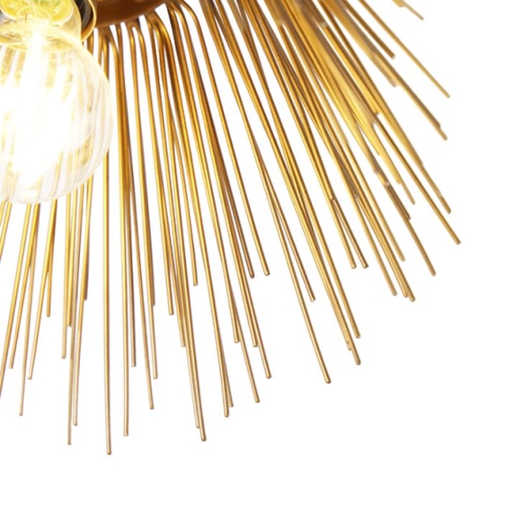 Art deco plafondlamp goud - broom