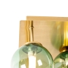 Art deco plafondlamp goud met groen glas 9-lichts - athens