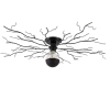 Art deco plafondlamp zwart 80 cm - ramuri