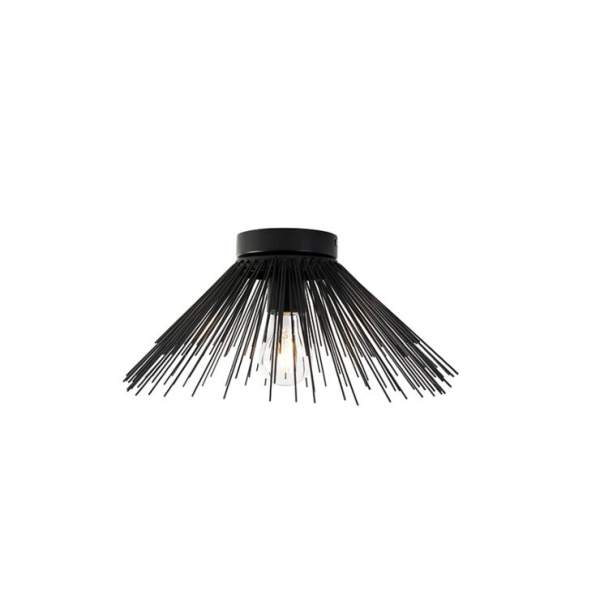 Art deco plafondlamp zwart - broom