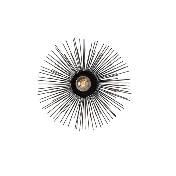 Art deco plafondlamp zwart - broom