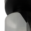 Art deco plafondlamp zwart met smoke glas 3-lichts - laura