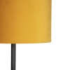 Art deco vloerlamp zwart met gele kap 40 cm - simplo