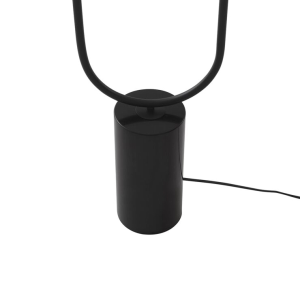 Art deco vloerlamp zwart met smoke glas 2-lichts - rid