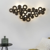 Art deco wandlamp koper 138 cm - circles