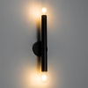 Art deco wandlamp zwart 2-lichts - tubi