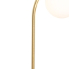 Art deco hanglamp goud met wit glas - isabella