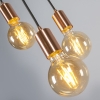 Art deco hanglamp koper 3-lichts - facil