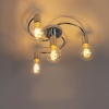 Art deco plafondlamp chroom 4-lichts - facil