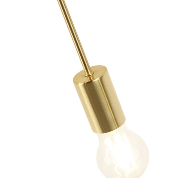 Art deco plafondlamp goud rond 5-lichts -facil